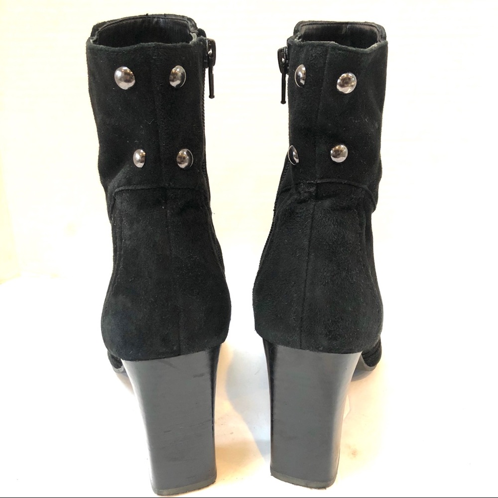 Black Suede Franco Sarto ankle bootie